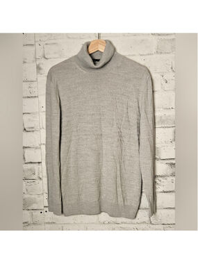 Hörst Italian Wool Blend Turtleneck Sweater Mens XL Gray Made in Italy